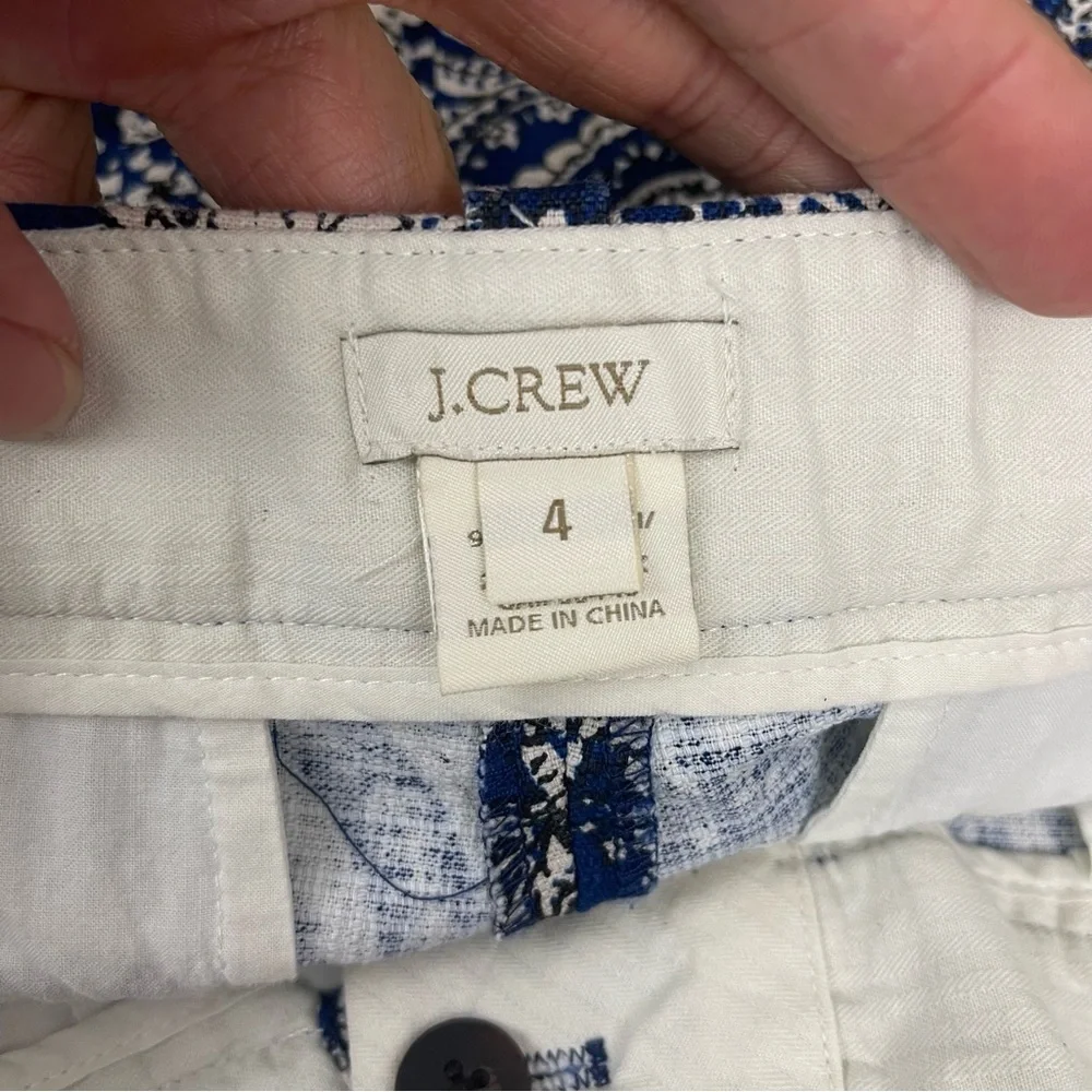 J. Crew Antique Paisley Print Cotton Shorts